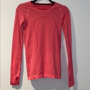 Pink Long Sleeve Lululemon Top